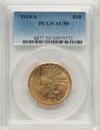 1914-S $10 Indian Eagle PCGS AU50
