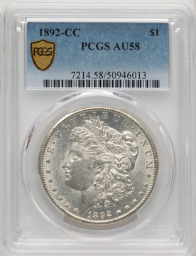 1892-CC Morgan Dollar PCGS AU58