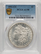 1892-CC Morgan Dollar PCGS AU58