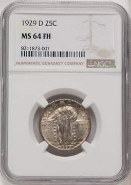 1929-D 25C FH Standing Liberty Quarter NGC MS64