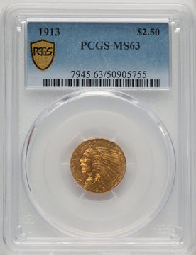 1913 $2.50 Indian Quarter Eagle PCGS MS63 (774257008)