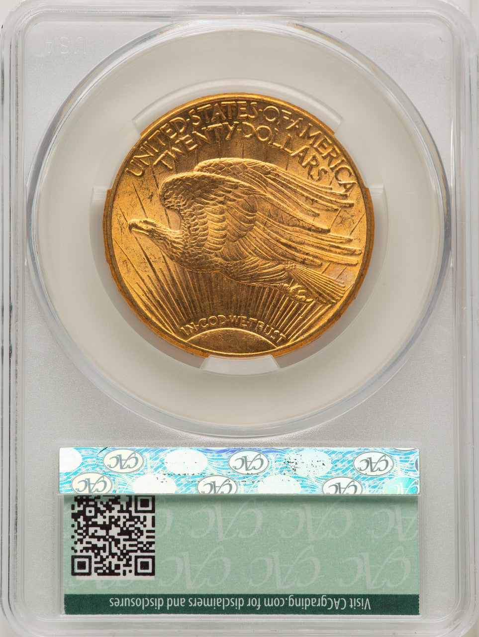 1915-S $20 Saint-Gaudens Double Eagle CACG MS63 (774262003)