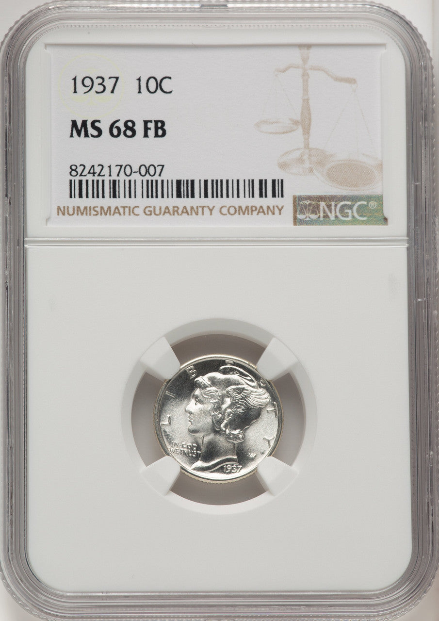 1937 10C FB Mercury Dime NGC MS68 (774106001)