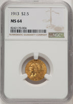 1913 $2.50 Indian Quarter Eagle NGC MS64 (773671007)
