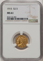 1915 $2.50 Indian Quarter Eagle NGC MS61 (177233136)