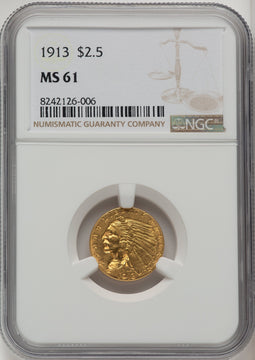 1913 $2.50 Indian Quarter Eagle NGC MS61 (177233133)