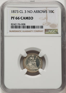 1873 10C CA Proof Seated Dime NGC PR66 (773704001)
