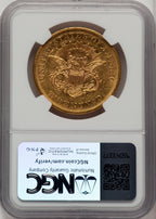 1862 $20 Liberty Double Eagle NGC AU53