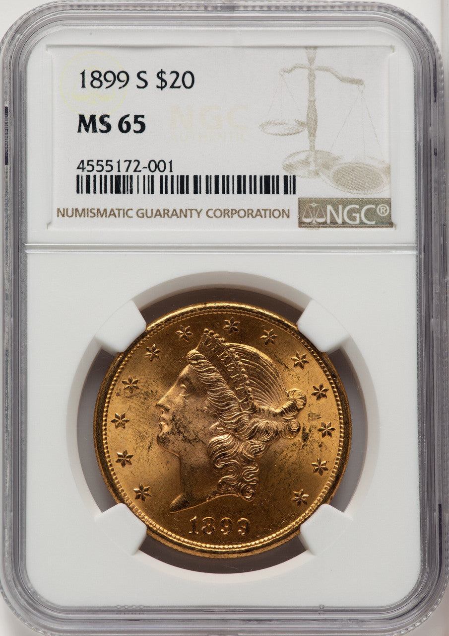 1899-S $20 Liberty Double Eagle NGC MS65 (774579018)