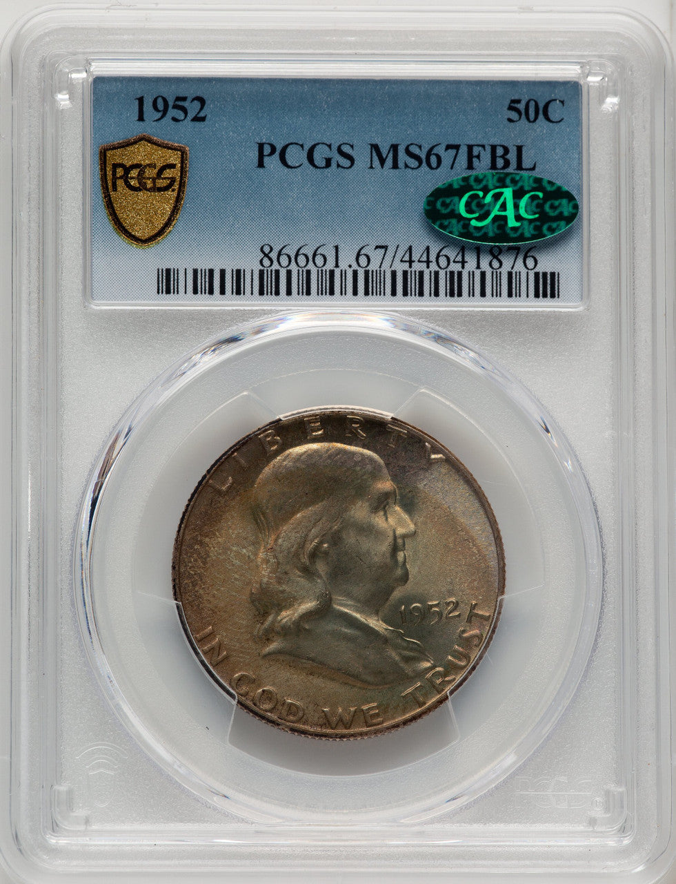 1952 50C FL CAC Franklin Half Dollar PCGS MS67