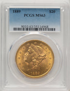 1889 $20 Liberty Double Eagle PCGS MS63 (774128001)