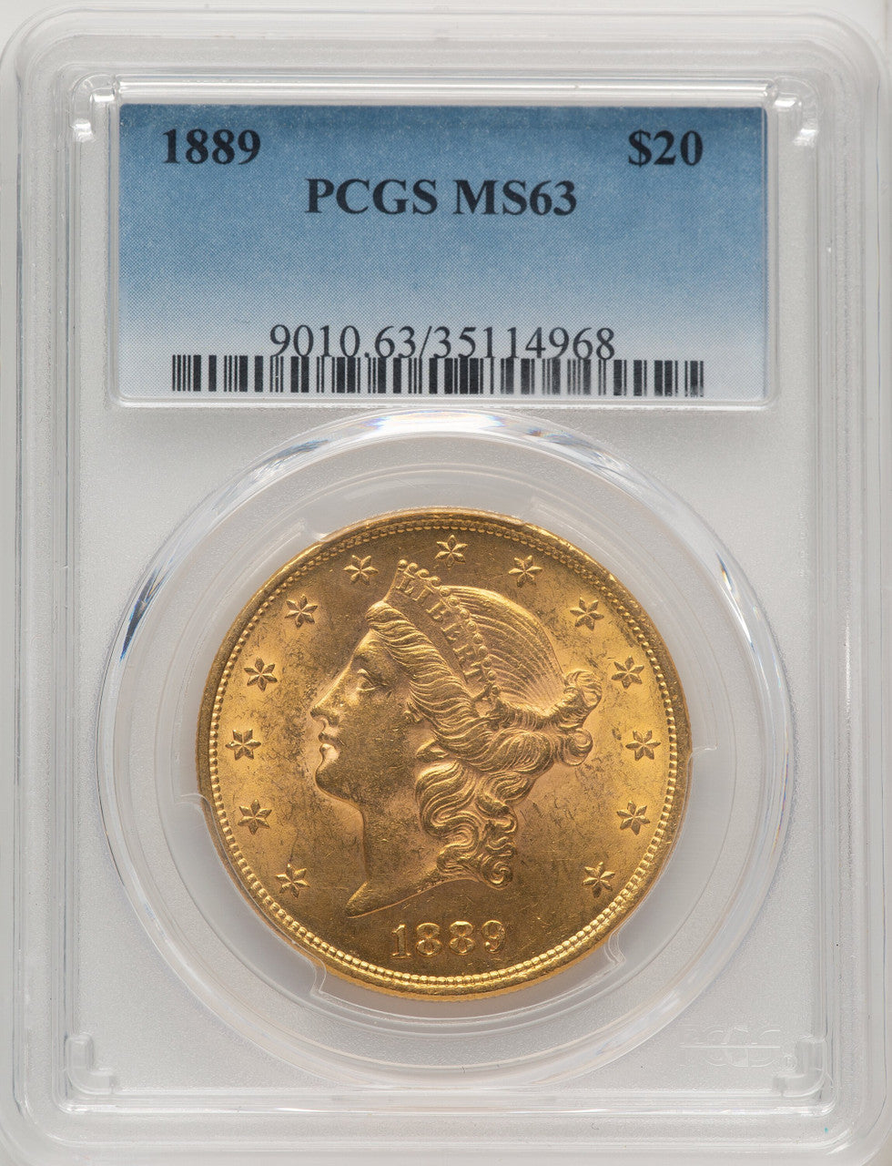 1889 $20 Liberty Double Eagle PCGS MS63 (774128001)