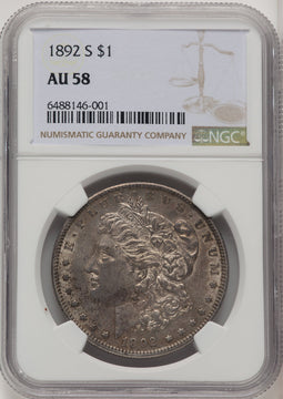 1892-S Morgan Dollar NGC AU58 (774580014)