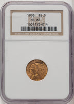 1908 $2.50 Indian Quarter Eagle NGC MS65 (506637022)