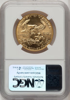 1987 $50 One-Ounce Gold Eagle Brown Label NGC MS70 (770755031)