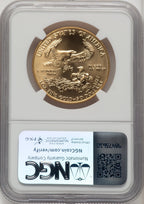 1987 $50 One-Ounce Gold Eagle Saint Gaudens Label NGC MS70