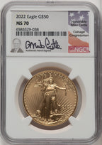 2022 $50 One-Ounce Gold Eagle NGC MS70 Castle