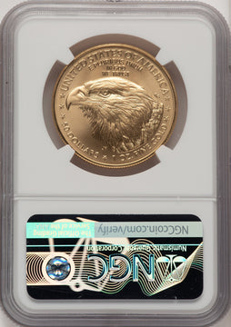 2022 $50 One-Ounce Gold Eagle NGC MS70 Castle