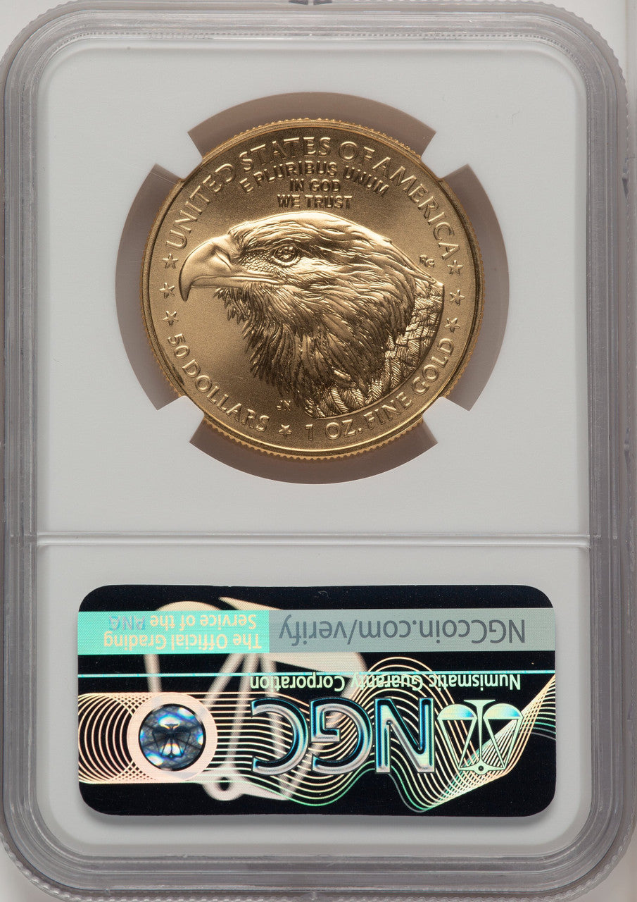 2021 One-Ounce Gold Eagle Type Two First Day of Production NGC MS70 Norris