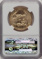 2009 $50 One-Ounce Gold Eagle Brown Label NGC MS70