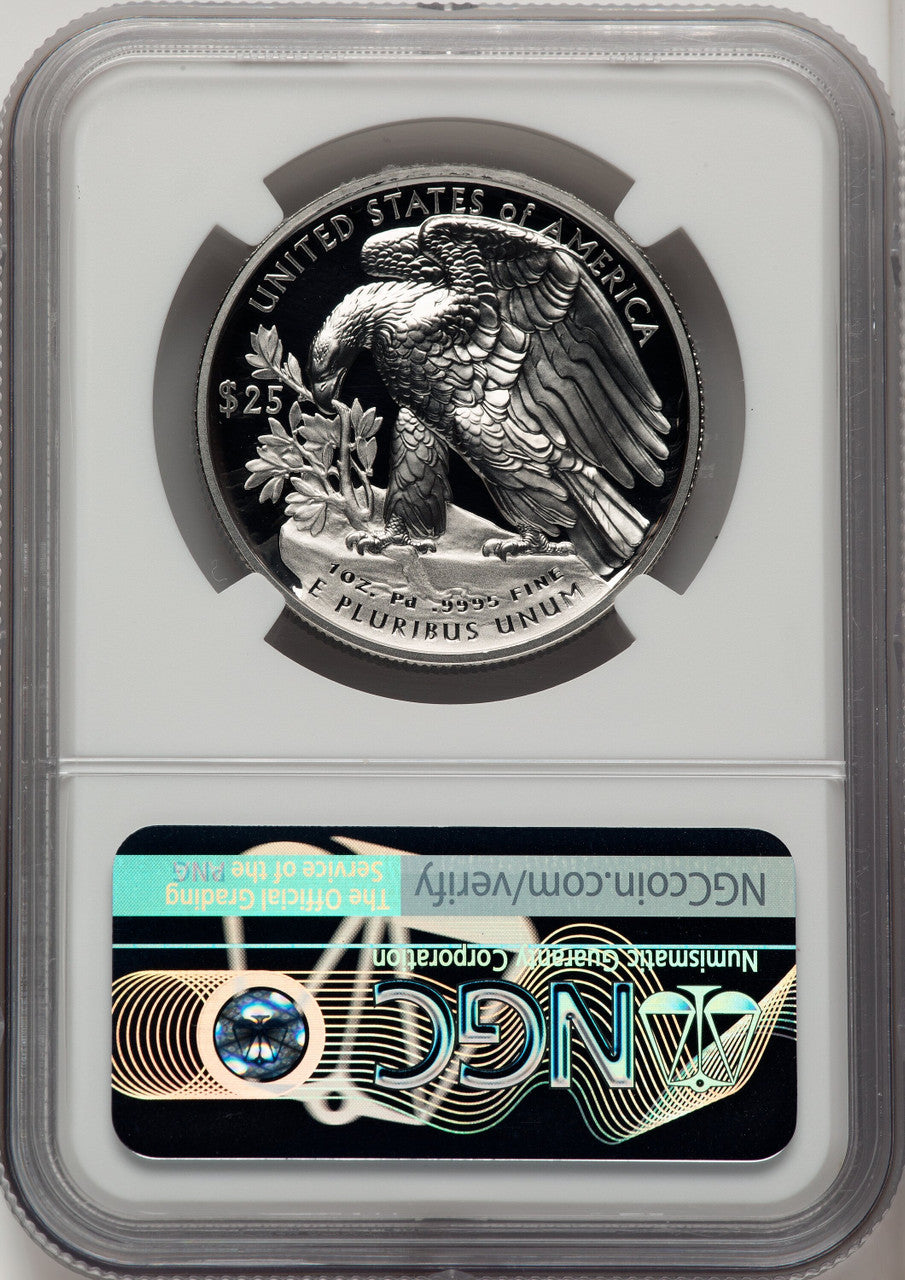 2021-W Palladium Eagle 1 oz FDI Mike Castle NGC PF70