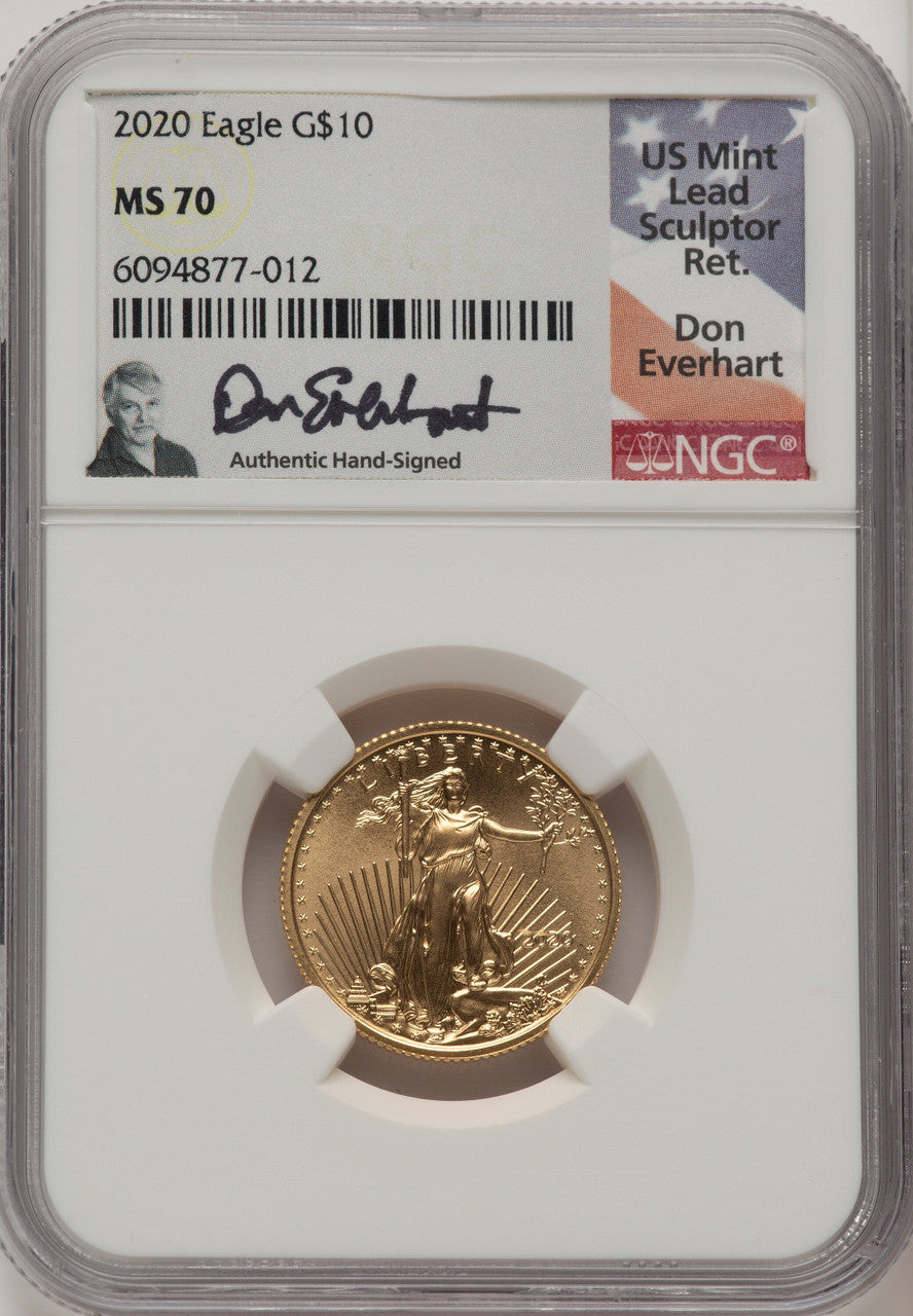 2020 $10 Quarter Ounce Gold Eagle First Strike Don Everhart NGC MS70