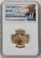 2020 $10 Quarter Ounce Gold Eagle First Strike NGC MS70