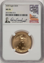 2020 $25 Half-Ounce Gold Eagle Don Everhart NGC MS70