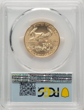 2019 $25 Half Ounce Gold Eagle First Day of Issue FDI Flag PCGS MS70