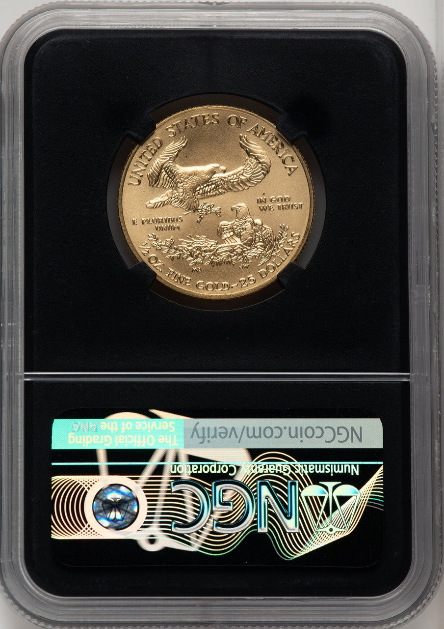 2018 $25 Half-Ounce Gold Eagle NGC MS70 Joel Iskowitz