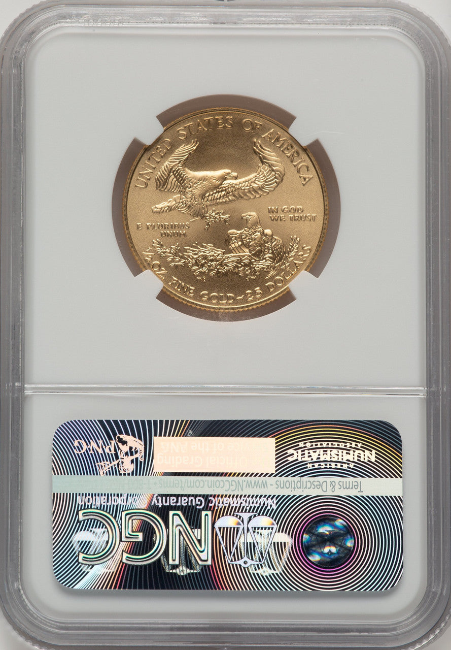 2014 $25 Half-Ounce Gold Eagle Ed Moy NGC MS70