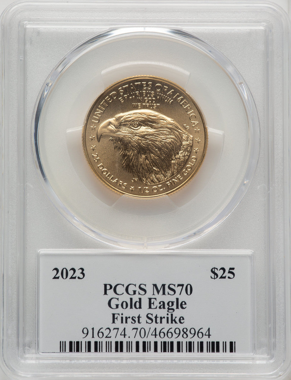 2023 Gold Eagle 1/2 oz FS George Casey PCGS MS70