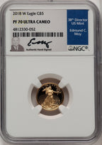 2018-W Gold American Eagle 4-Coin Set Ed Moy NGC PF70