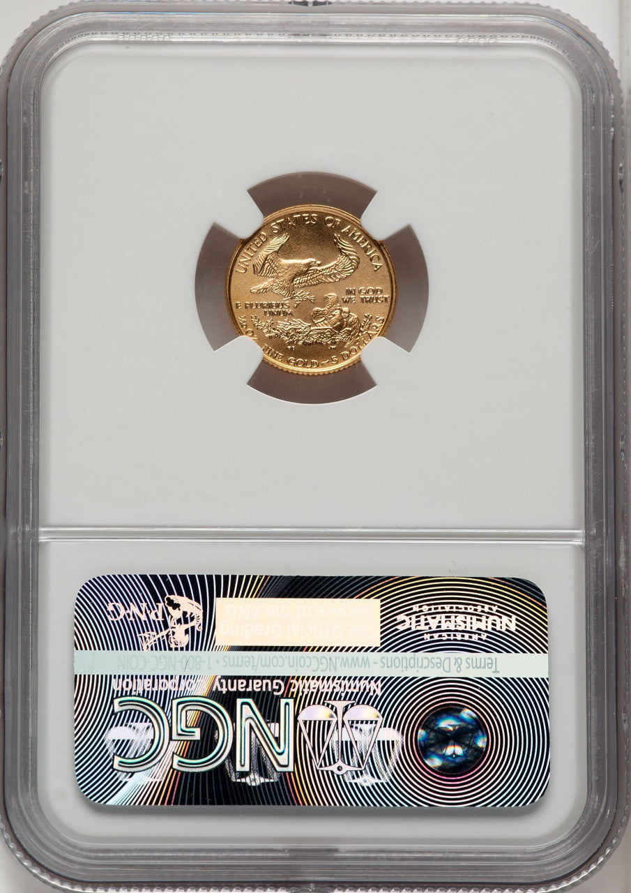 1999 $5 Tenth-Ounce Gold Eagle NGC MS70