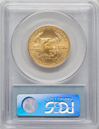 2008-W $25 Half-Ounce Gold Eagle Burnished Blue Gradient PCGS SP70