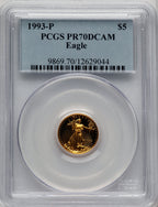 1993-P $5 Tenth-Ounce Gold Eagle PCGS PR70