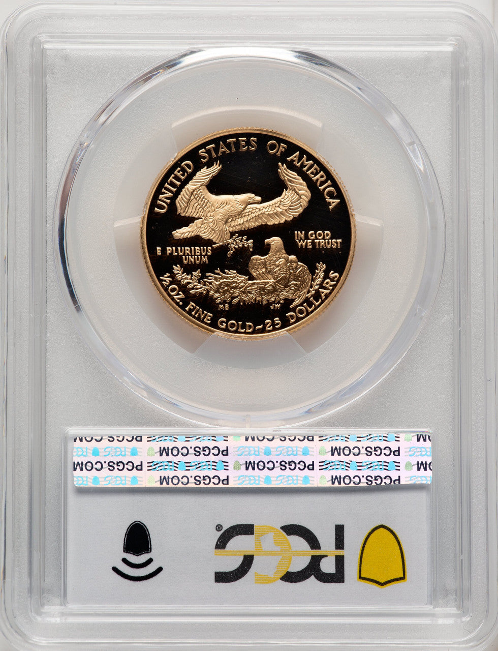 2003-W $25 Half-Ounce Gold Eagle Blue Gradient PCGS PR70