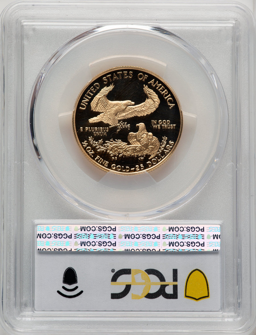 2000-W $25 Half-Ounce Gold Eagle Blue Gradient PCGS PR70 (774624005)