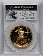 1990-W $50 One-Ounce Gold Eagle Philip Diehl PCGS PR70