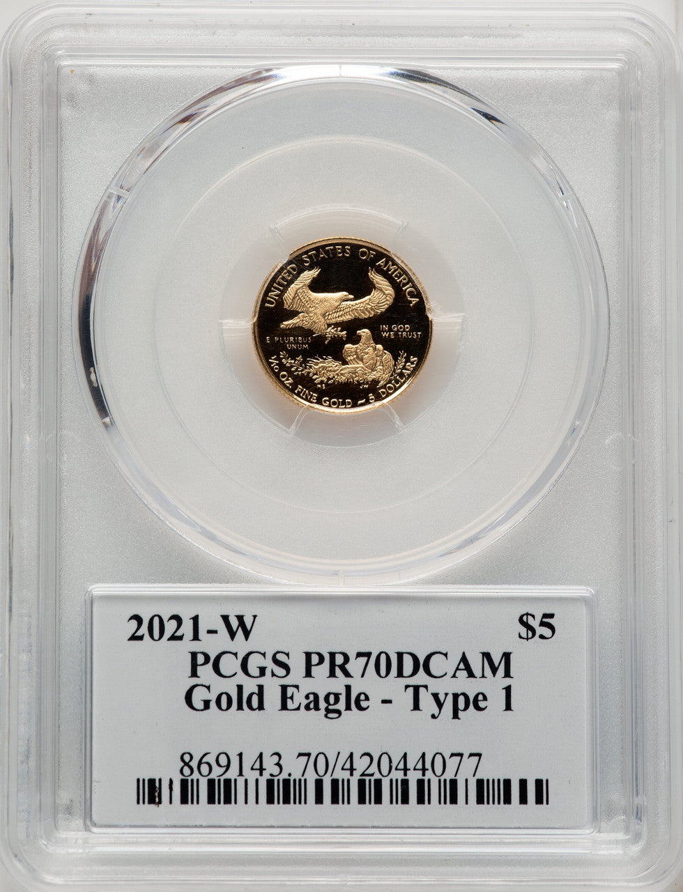 2021-W T1 Gold American Eagle 4-Coin Set Thomas Cleveland PCGS PR70