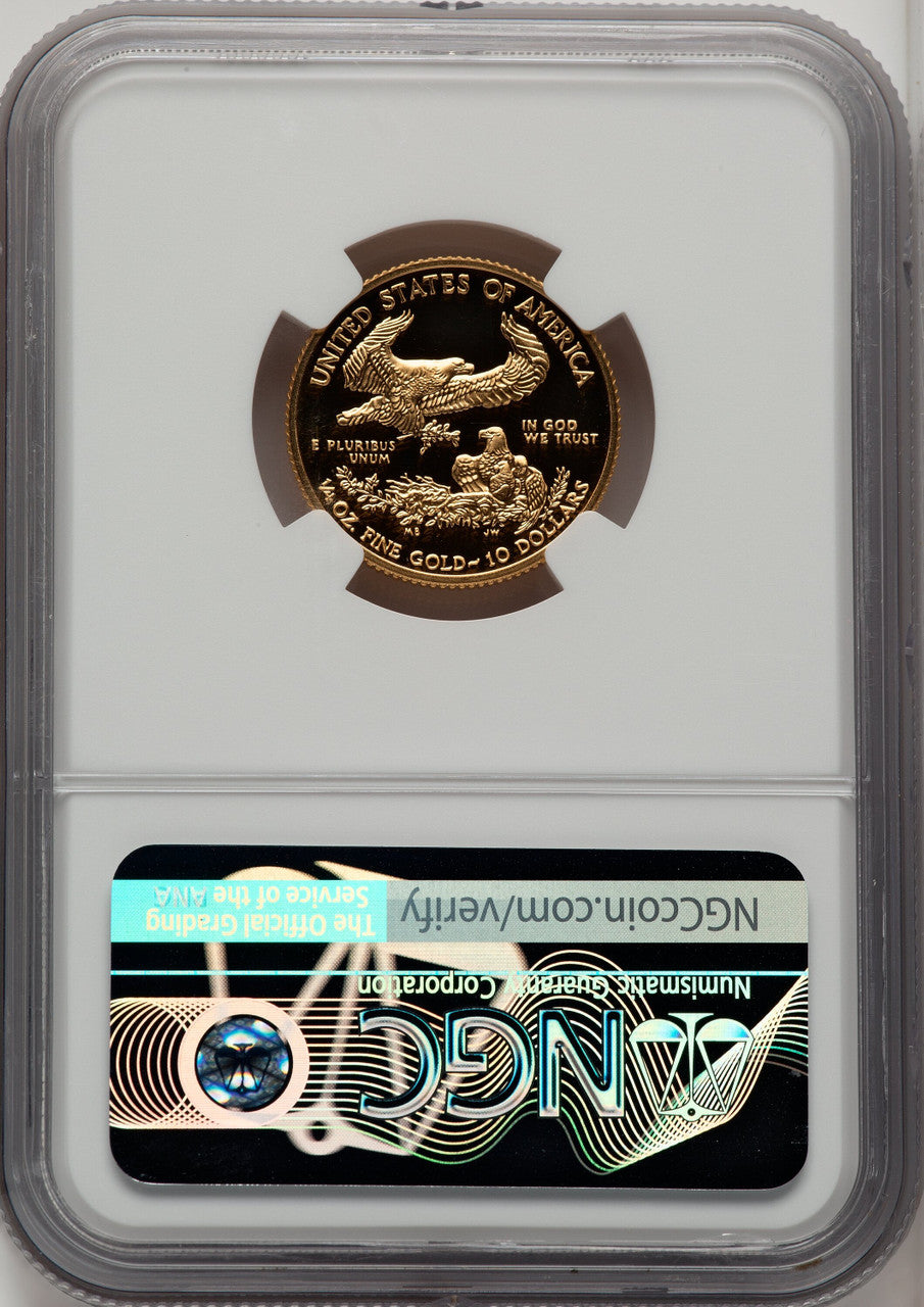 2018-W G$10 Quarter Ounce Gold Eagle Ed Moy NGC PF70