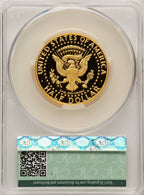 2014-W 50C Kennedy Gold 50th Anniversary Brown Label Proof Kennedy Half Dollar CACG PR70