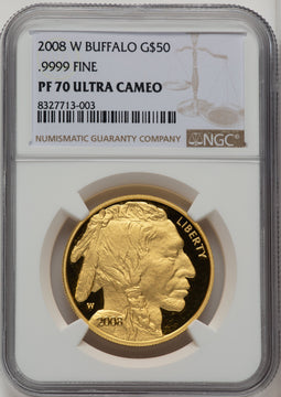 2008-W 1 oz Gold Buffalo NGC PF70 UCAM