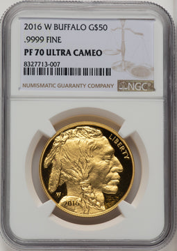 2016-W $50 One-Ounce Gold Buffalo NGC PF70