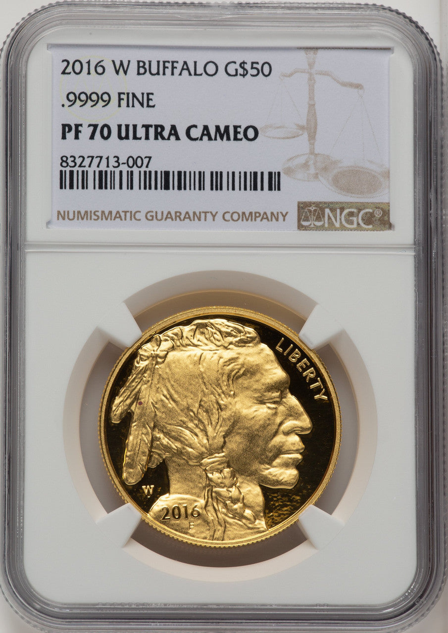 2016-W $50 One-Ounce Gold Buffalo NGC PF70