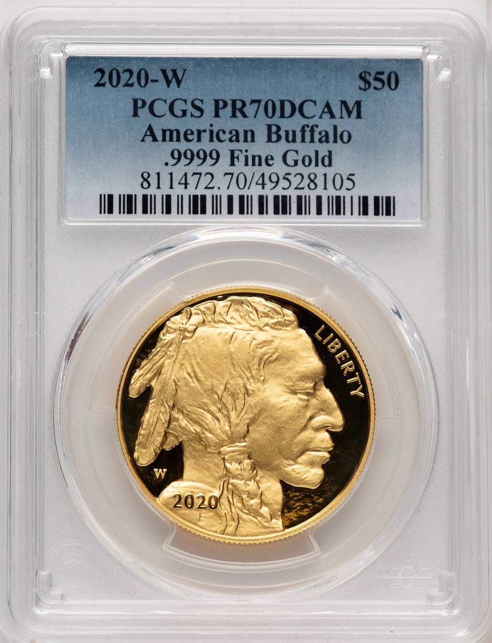 2020-W 1 oz Gold Buffalo PCGS PR70 DCAM