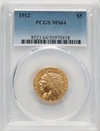 1912 $5 Indian Half Eagle PCGS MS64 (774470006)