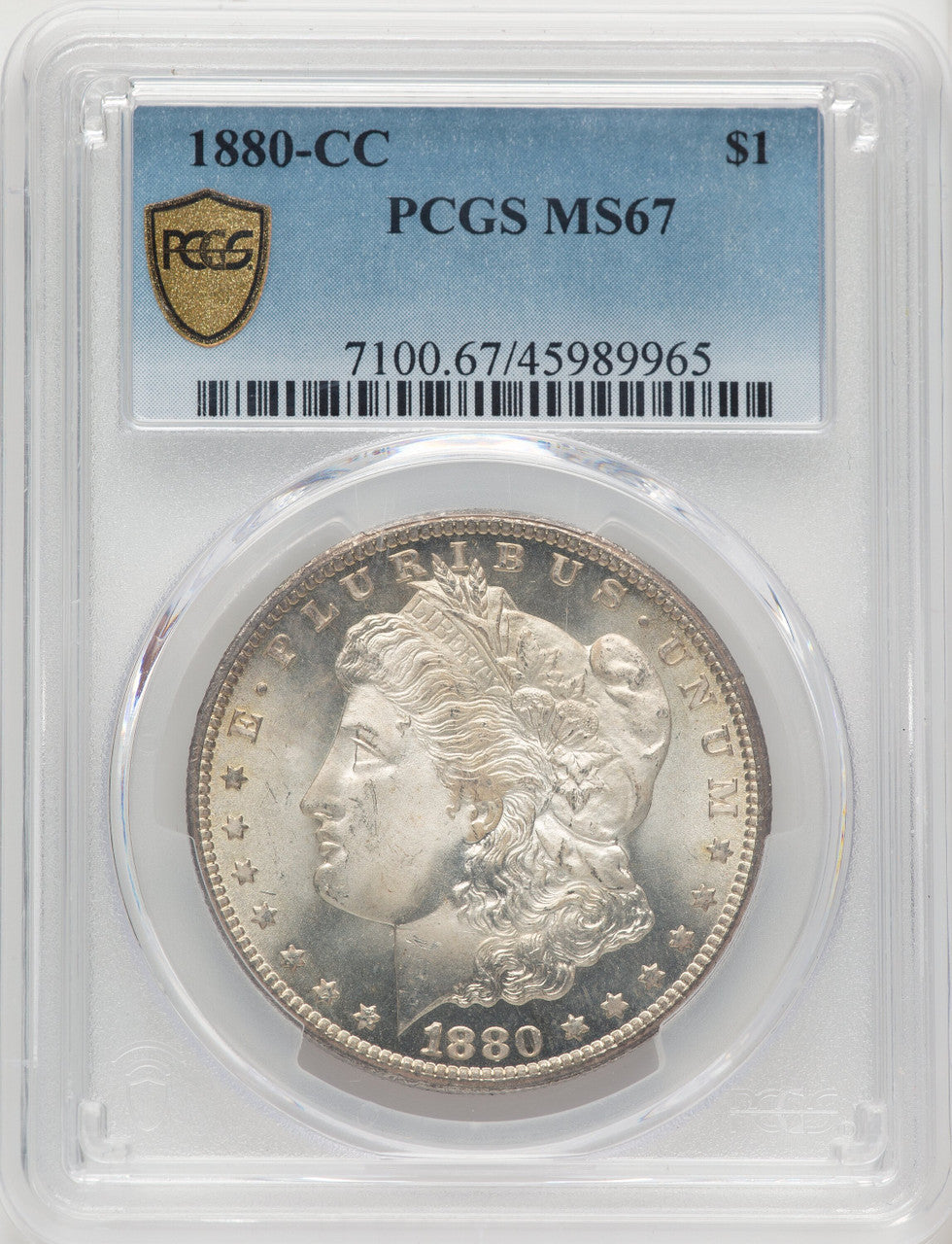 1880-CC Morgan Dollar PCGS MS67 (774580012)