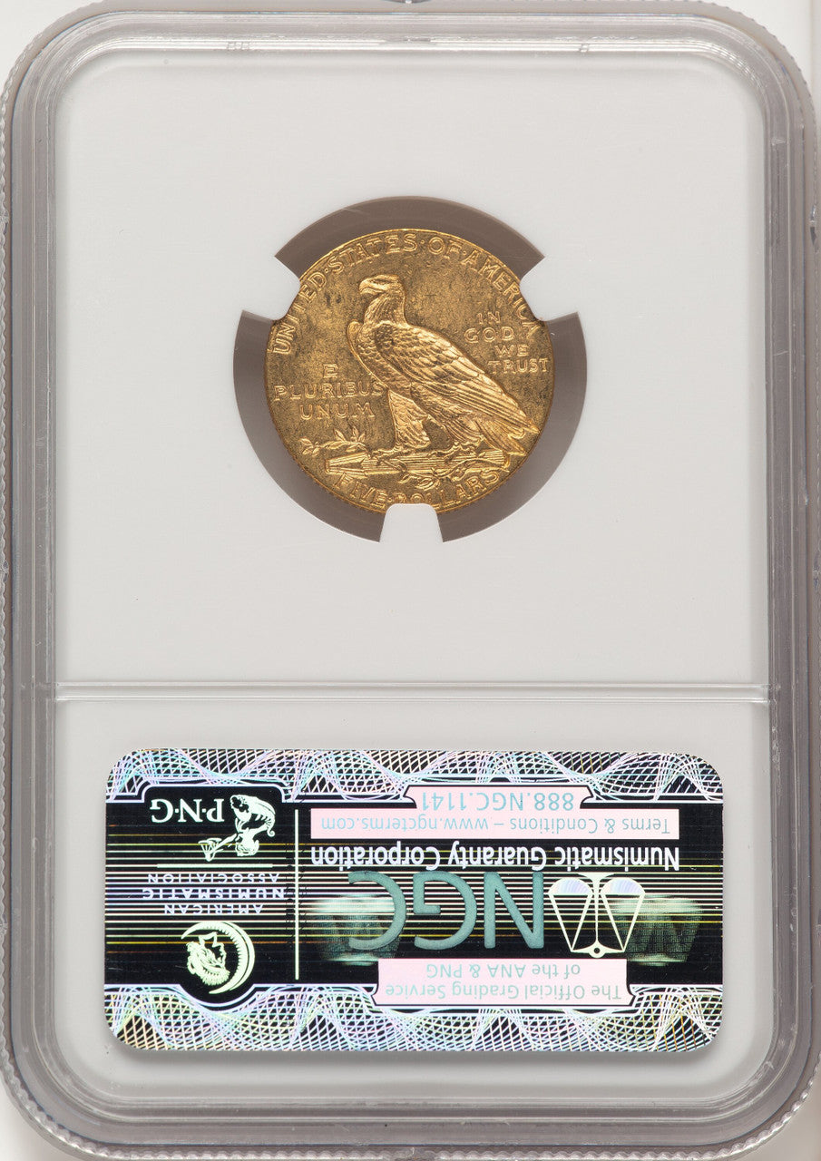 1911 $5 Indian Half Eagle NGC MS63 (774470013)