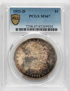 1921-D Morgan Dollar PCGS MS67